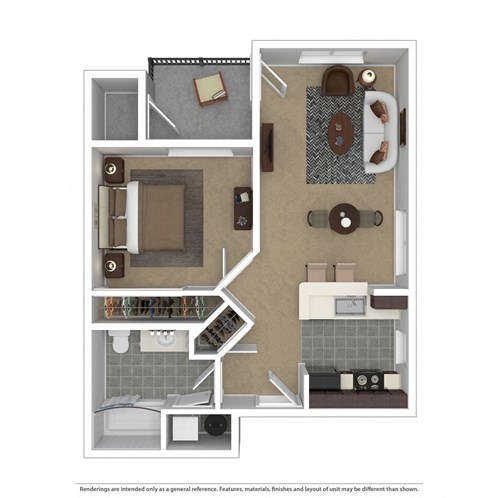 a floor plan of a studio apartment